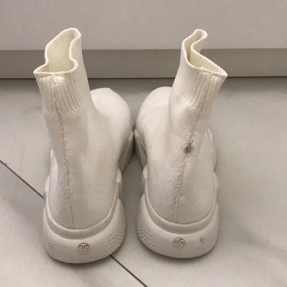 Balenciaga Women’s White Sock Shoes Sneakers Size Eu 35 - Picture 2 of 8